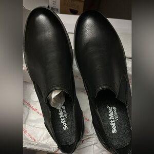 Soft Moc Vegan Black Shoes